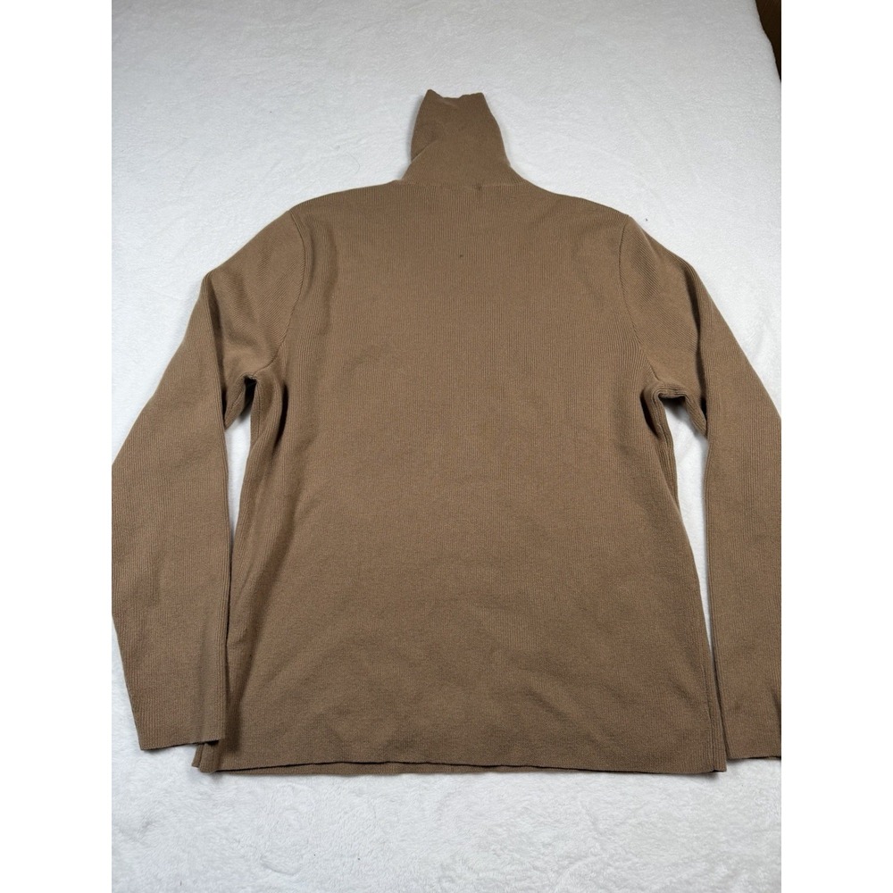 Vintage Polo Ralph Lauren 100% Cashmere Turtleneck Mens L Brown Flawed